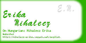 erika mihalecz business card